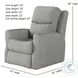 Fame Halifax Dove Wall Hugger Power Headrest Recliner