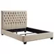 Chloe Oatmeal Upholstered Queen Panel Bed