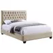 Chloe Oatmeal Upholstered Queen Panel Bed