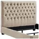Chloe Oatmeal Upholstered Queen Panel Bed
