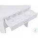 300290 White Vanity with Stool