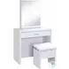 300290 White Vanity with Stool