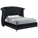 Barzini Black Upholstered Queen Platform Bed