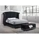 Barzini Black Upholstered Queen Platform Bed