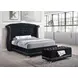 Barzini Black Upholstered Bench