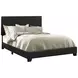 Dorian Black California King Upholstered Panel Bed