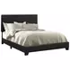 Dorian Black Upholstered Queen Panel Bed