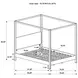 Monroe Vanilla And Black Upholstered King Canopy Bed