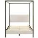 Monroe Vanilla And Black Upholstered Queen Canopy Bed