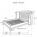 Barzini White King Upholstered Platform Bed