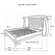 Barzini White Queen Upholstered Platform Bed