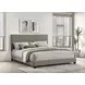 Dorian Taupe and Black California King Upholstered Panel Bed