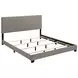 Dorian Taupe and Black California King Upholstered Panel Bed