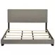 Dorian Taupe and Black California King Upholstered Panel Bed