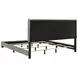 Dorian Taupe and Black California King Upholstered Panel Bed
