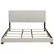 Dorian Cream and Black California King Upholstered Panel Bed