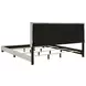 Dorian Cream and Black California King Upholstered Panel Bed