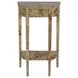 Wendell Light Burl Demilune Console Table
