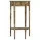 Wendell Light Burl Demilune Console Table