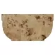 Wendell Light Burl Demilune Console Table