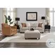 Wowza Sand Mara Beige and Brown Upholstered Square Cocktail Ottoman