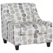 Amos Pebble Beige and Gray Upholstered Accent Chair