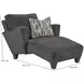 Wowza Dusk Gray 63" Chaise with Pillow