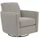 Wowza Dusk Tan and Black Upholstered Swivel Glider Accent Chair