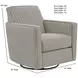 Wowza Dusk Tan and Black Upholstered Swivel Glider Accent Chair