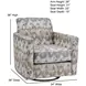 Amos Sand Beige and Brown Upholstered Swivel Glider Accent Chair