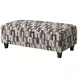 Amos Dusk White and Brown Upholstered Rectangular Cocktail Ottoman