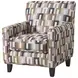 Amos Dusk White and Brown Upholstered Accent Chair