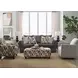 Amos Dusk Gray and White Upholstered Swivel Glider Accent Chair