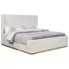 Nala Cream Upholstered King Sleigh Bed