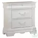 Estrella White 3 Drawer Nightstand