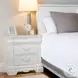 Estrella White 3 Drawer Nightstand