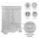 Estrella White 6 Drawer Chest