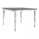 Ocean Isle Antique White and Weathered Pine Upholstered 5 Piece Extendable Gathering Dining Set