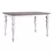 Ocean Isle Antique White and Weathered Pine Upholstered 5 Piece Extendable Rectangular Dining Set