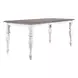 Ocean Isle Antique White and Weathered Pine Upholstered 7 Piece Extendable Rectangular Dining Set