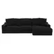 Comfrey Black 2 Piece Modular RAF Chaise Sectional