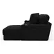 Comfrey Black 2 Piece Modular RAF Chaise Sectional