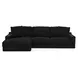Comfrey Black 2 Piece Modular LAF Chaise Sectional