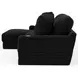 Comfrey Black 2 Piece Modular LAF Chaise Sectional