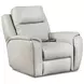 Drake Light Gray Leather Zero Gravity Power Recliner with Massage and USB Charging