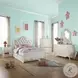 Edalene Synthetic Leather and Pearl White Youth Upholstered Panel Storage Bedroom Set