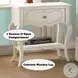 Edalene Synthetic Leather and Pearl White Youth Upholstered Panel Storage Bedroom Set