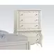 Edalene Pearl White 5 Drawer Chest