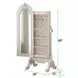 Edalene Pearl White 1 Door Jewelry Armoire