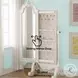 Edalene Pearl White 1 Door Jewelry Armoire